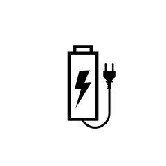 Low battery charger icon for web design isolated on white background