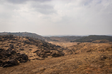 misty mountain range