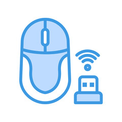 Mouse icon vector illustration in blue style about internet of things for any projects