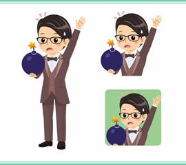 A man in a brown tie