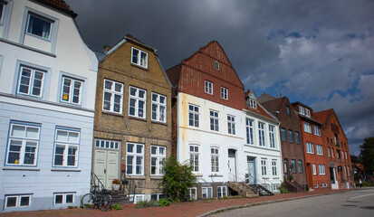 Fototapeta na wymiar Architecture of the town of Gluckstadt, Germany