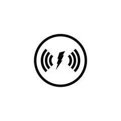 Wireless charger icon isolated on white background
