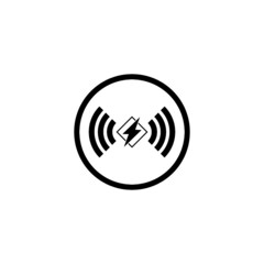 Wireless charger icon isolated on white background