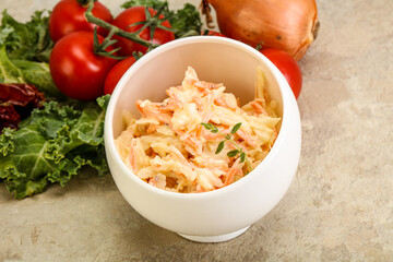 Vegetarian Cole slaw salad with cabbage