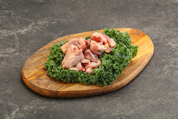 Raw chicken stomach for cooking