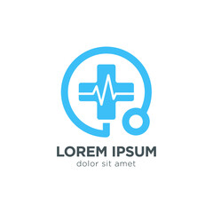 Obraz premium Medical pharmacy logo design template.- vector illustrator 
