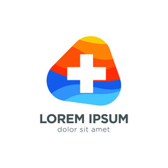 Fototapeta premium Medical Cross and Health Pharmacy Logo Vector Template