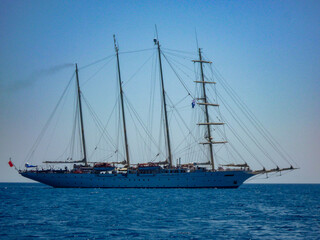 Fototapeta na wymiar classic sailing yacht ship