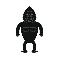 child illustration, of abominable snowman yeti