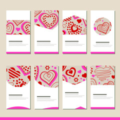 Set with different templates. Cards for your design and advertisement