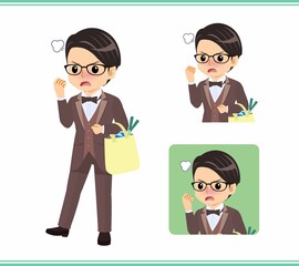 A man in a brown tie