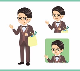 A man in a brown tie