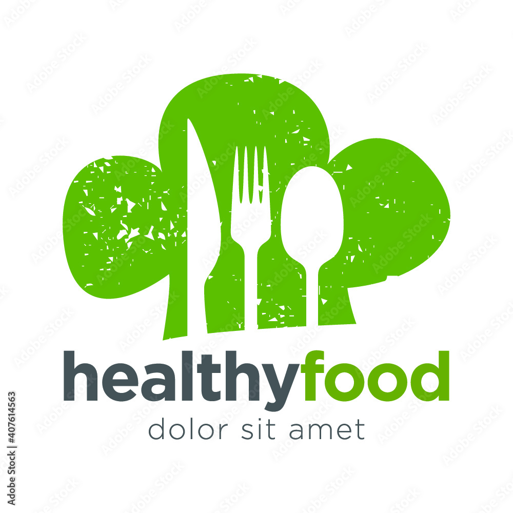 Poster Healthy Food Logo Template