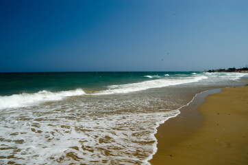 wave on the sand beach, Crete