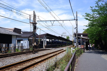 Fototapeta premium railway in the city