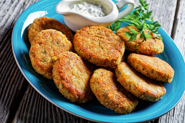 Easy fish cakes on a plate with tartar sauce