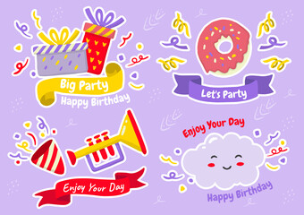 Party label Vector Logo for banner