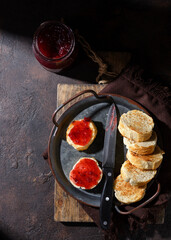 sandwich with berry jam