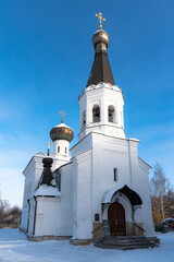 Orthodox church in the winter