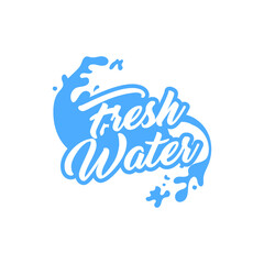 Pure water abstract sign. Water drop symbol. Branding Identity Corporate logo design template Isolated on a white background 