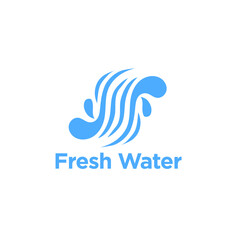 Pure water abstract sign. Water drop symbol. Branding Identity Corporate logo design template Isolated on a white background 