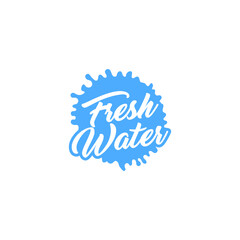 Pure water abstract sign. Water drop symbol. Branding Identity Corporate logo design template Isolated on a white background 