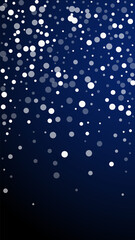 White dots Christmas background. Subtle flying sno
