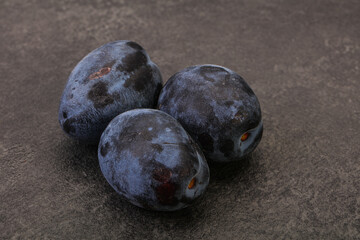 Ripe sweet and tasty plum