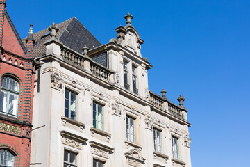 Fassade von einem alten Gebäude in Minden, NRW, Detuschland