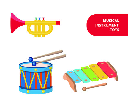 Vector image. Drawing of musical instruments.	
