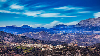 Gaucin and the mountains of Andalusia , Spain