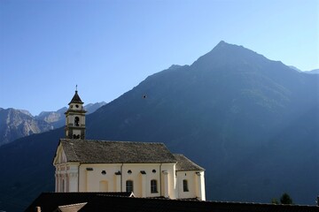 Fototapeta premium Leontica, Kirche San Giovanni Battista