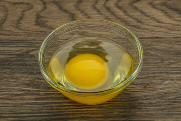 Raw Chicken egg in the bowl