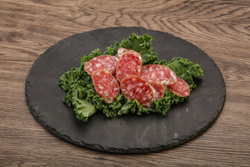 Iberian pork Fuet sausage slices