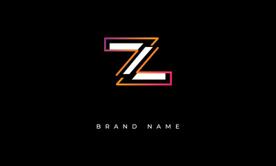 Z Letter Logo concept Linear style. Creative Minimal Monochrome Monogram emblem design template. Graphic Alphabet Symbol for Luxury Fashion Corporate Business Identity. Elegant Vector element