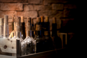 Cajas de botellas de vino
