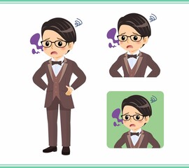 A man in a brown tie