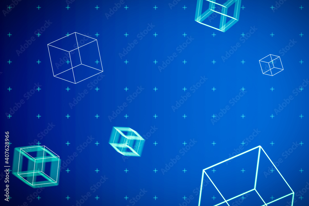 Poster abstract polygon digital technology data background. computer connect network communication concept.