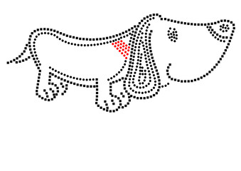 Abstract simple dog design 