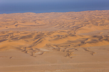 Fototapeta na wymiar Swakopmund dunes, Aerial view, Namib desert, Namibia, Africa