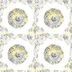 Seamless pattern with floral abstract circular. Printing on fabric, baby bedding, pillows, textiles, wrapping paper. 