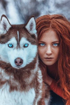 Red best sale hair husky