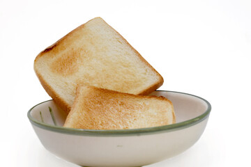 Toast bread isolated on white