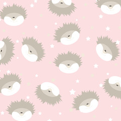 Ignaz der coole putzige Igel pastell beige	hintergrund textur tapete stoff wand muster tier rosa