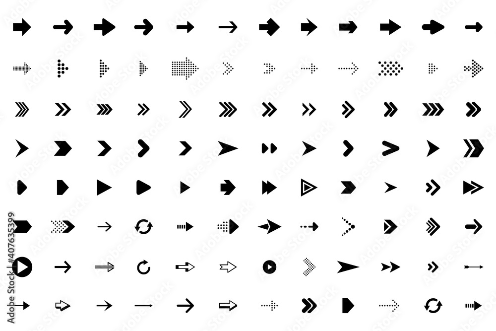Canvas Prints arrows collection. arrows black icons. arrow vector icon. arrows vector collection