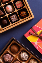 Chocolate gift. Chocolate, valentine, cacao, sweets, etc. チョコレートギフト。チョコレート、バレンタイン、カカオ、スイーツなど。