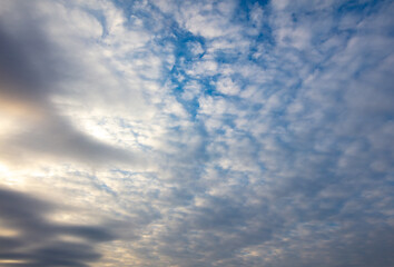 Sky with clouds at sunset