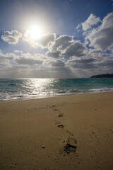 夕暮れのビーチ