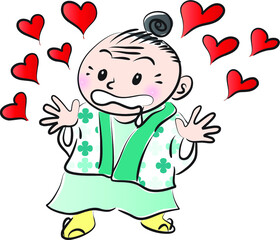 vector drawing grandmather emoji set