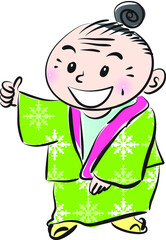 vector drawing grandmather emoji set